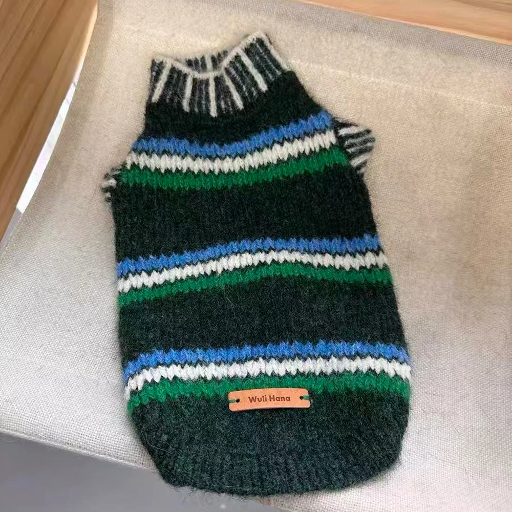 Abrigo de punto hecho a mano de Navidad para perros Wiener, ropa de descanso de otoño para perro salchicha, suéter británico clásico de invierno, chaleco para vacaciones - imagen 5