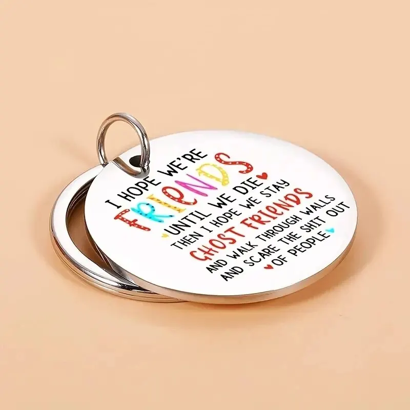 LLavero de acero inoxidable "Eternal Friendship", colorido, duradero, 1 unidad - imagen 5