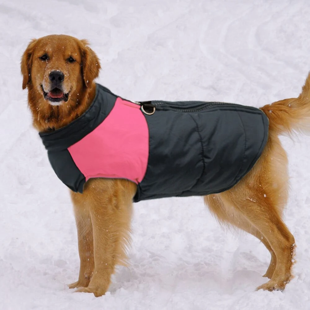 Chaleco impermeable para perros y cachorros, chaqueta cálida de invierno para perros, chaleco acolchado para mascotas, chaqueta con cremallera, abrigo para perros pequeños, medianos y grandes