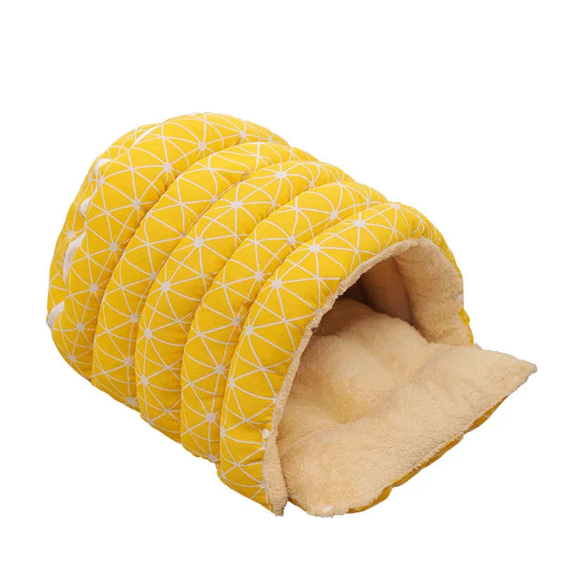 Perrera Universal extraíble y lavable para todas las estaciones, cama cerrada para gatos, saco de dormir cálido para gatos de invierno, terciopelo y grueso