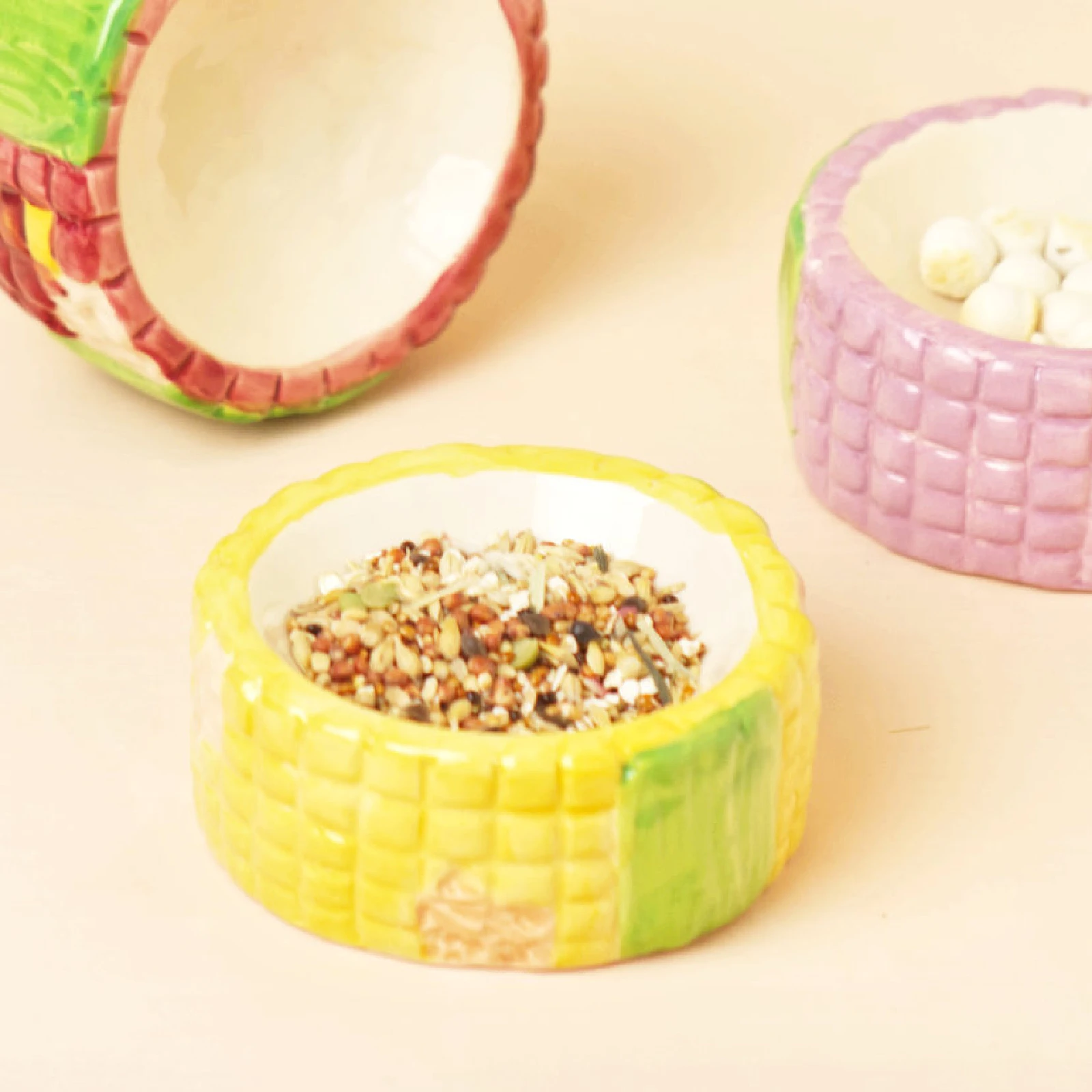 Casa de cerámica para hámster, cuenco de comida para animales pequeños, creativo, duradero, multiusos, para hurón enano, erizo, gerbils, suministros para mascotas