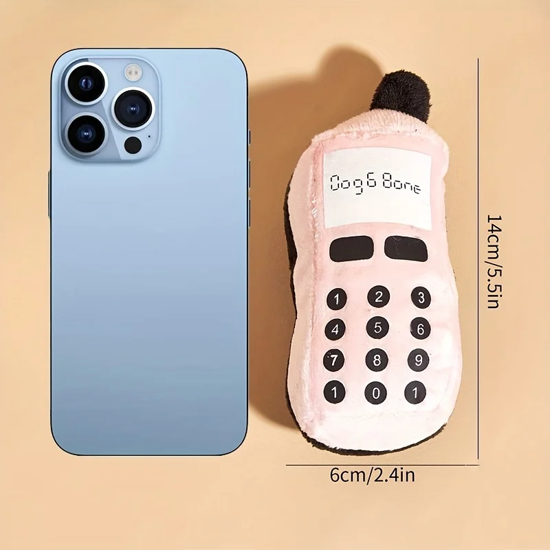 Juguete masticable con diseño de teléfono móvil para mascotas, dientes de molienda, peluche chirriante, juguete duradero para perros, suministro interactivo, 1 unidad - imagen 2