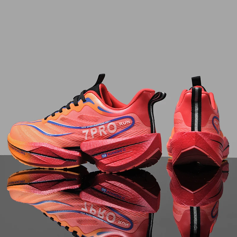 Zapatillas deportivas para correr con placa de carbono y cojín de aire para maratón, zapatillas deportivas transpirables y ligeras para mujer, cómodas zapatillas especiales antideslizantes