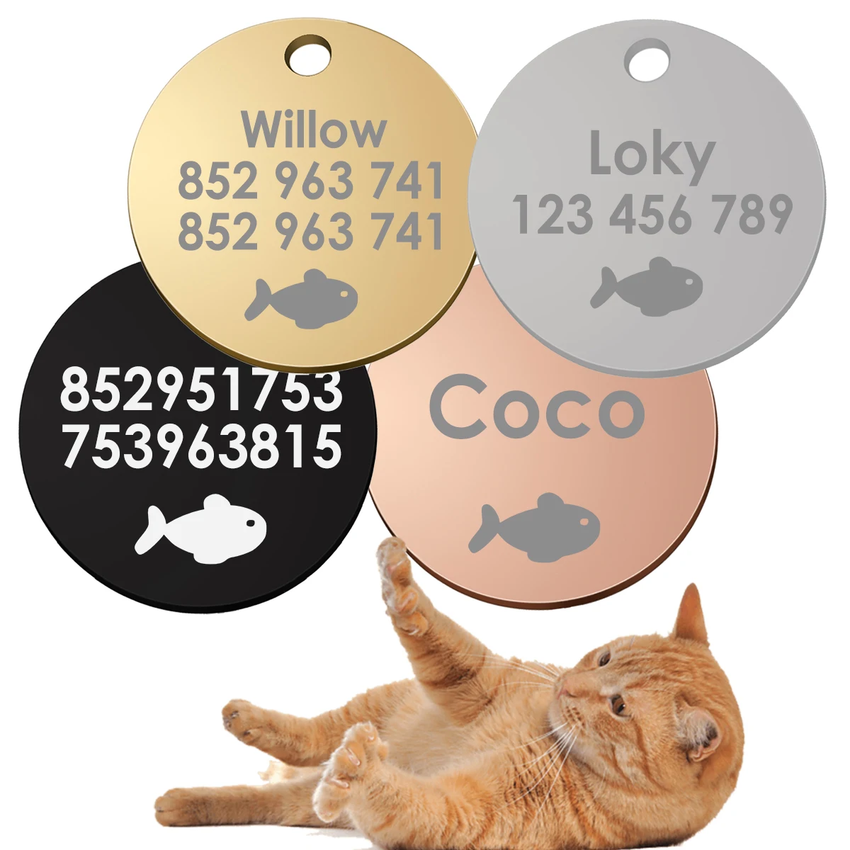 Llavero personalizado con etiqueta de identificación de perro, placa de identificación con nombre de mascota tallada, colgante antipérdida, accesorios de joyería