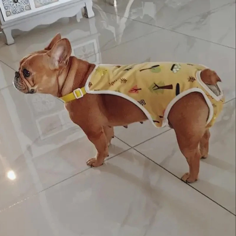 Pantalones fisiológicos con correa para el hombro para mascotas, ropa interior lavable para perros, pantalones cortos de seguridad para mascotas, Bulldog francés ajustable - imagen 3