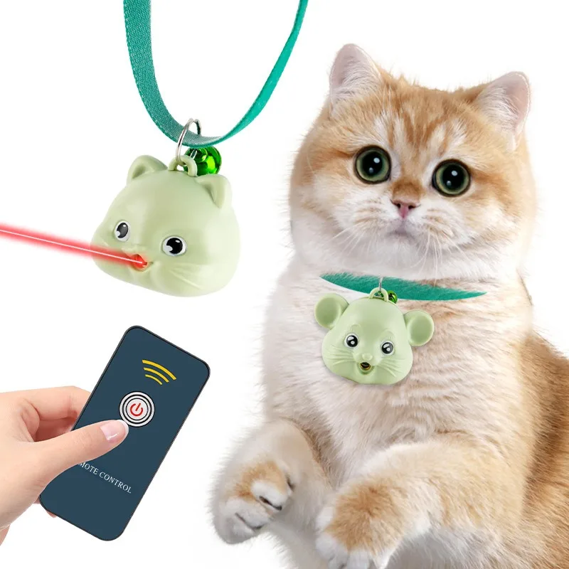 Collar láser automático para gatos, juguete interactivo inteligente, juguetes de entrenamiento eléctrico USB, accesorios para gatos de interior