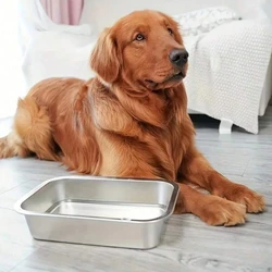 Cuenco de acero inoxidable anticaídas para perros grandes - Capacidad