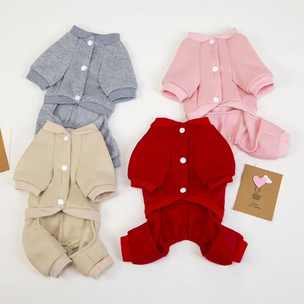 Abrigo cálido de invierno para perros pequeños y medianos, ropa para cachorros, mono grueso, sudaderas con capucha para perros, suministros para mascotas - imagen 4