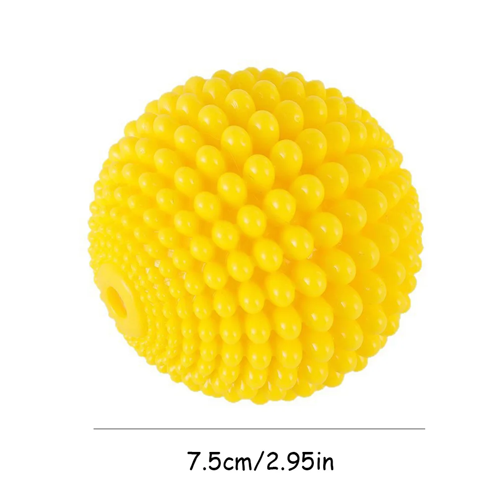 Juguete para perros con bola de maíz chirriante, juguete para masticar para limpieza de dientes y molares, juguete para morder de goma no tóxico duradero, - imagen 5