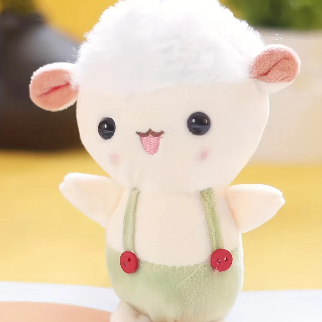 Juguete de peluche de dientes de molienda para mascotas, juguete masticable duradero para perros, suministro interactivo, diseño de oveja de Color aleatorio, 1 pieza - imagen 5