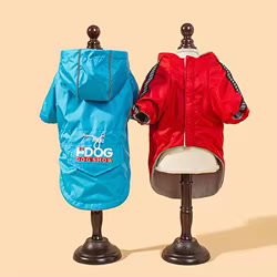 Chubasquero impermeable para perros con sombrero reflectante, chaqueta para perros de algodón Extra, ropa para gatos, ropa para mascotas