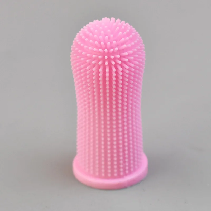 Cubierta de silicona para dedos para mascotas, cepillo de dientes que no daña los dientes, limpieza completa duradera, limpieza bucal para mascotas, cepillo de dientes para dedos de perro - imagen 2