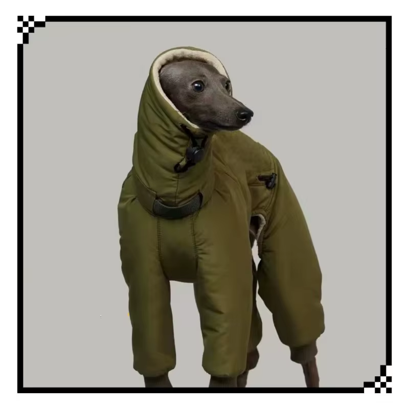 Abrigo impermeable para Whippet y galgo italiano – Cálido y suave - imagen 4