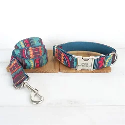 Collar y correa para perro cachorro – Grabado personalizado gratis