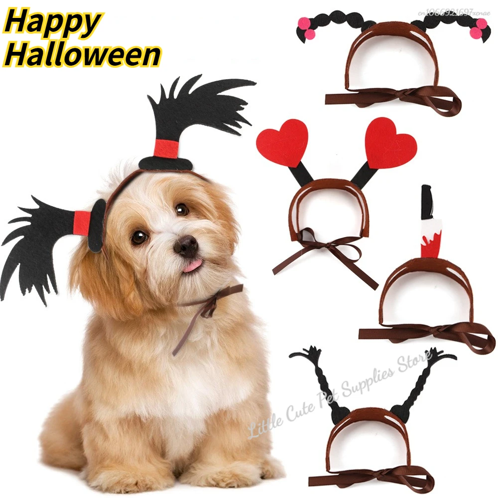 Disfraz de Halloween para perro/gato, diadema de cuervo, fiesta de Halloween, tocado para cachorro, disfraz de mascota, accesorios de Cosplay - imagen 2