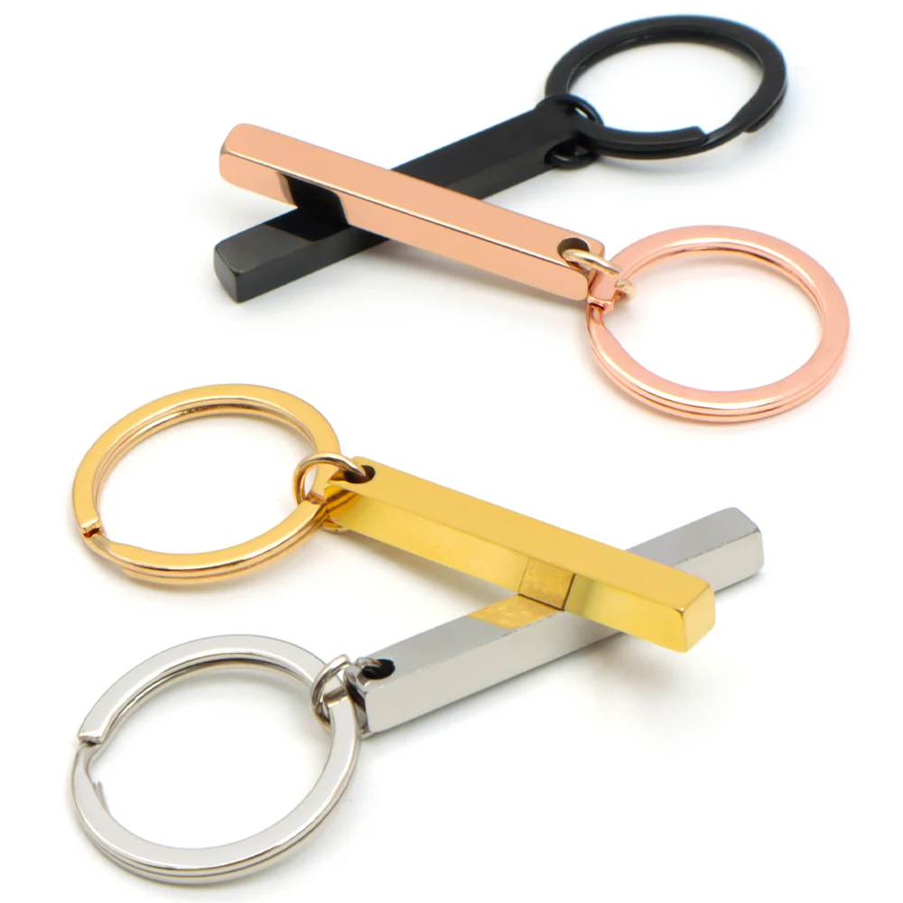 50 Uds. De etiqueta de identificación de mascota de acero inoxidable personalizada, llavero con colgante rectangular fino grabado, accesorios de decoración para perros - imagen 5