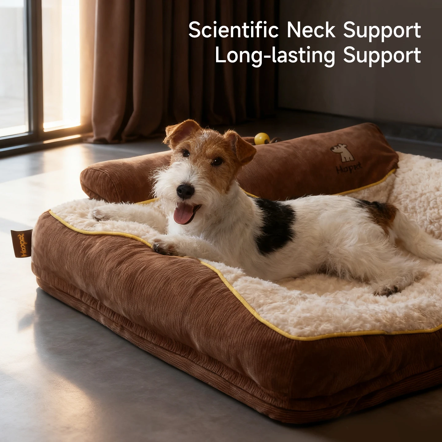 HOOPET 2025 Nueva cama grande para perros, cama para mascotas lavable y cálida de invierno con acolchado grueso y refuerzo, colchón ortopédico de seguridad cómodo - imagen 3