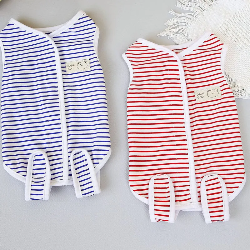 Pijamas pelados para perros y gatos, mono para niñas, bata quirúrgica para mascotas, ropa para perros, mono con vientre envuelto para cachorros, pijamas para perros pequeños, Yorks XL - imagen 2