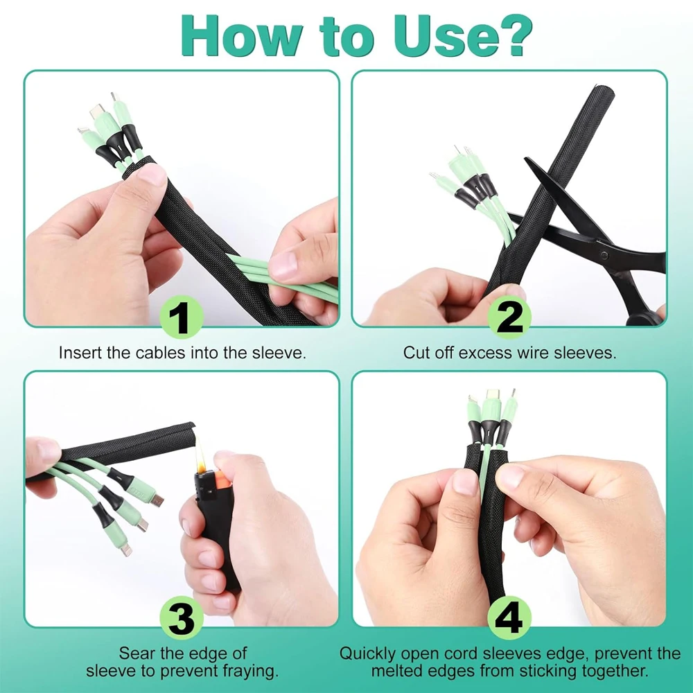 Protector de Cable para perros y gatos, funda de Cable Flexible para fácil gestión de cables, protege los Cables de mascotas masticables para alimentación USB y Audio, 1 ud. - imagen 5