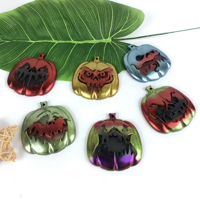 Molde de resina para llavero de calabaza, moldes de silicona con forma de calabaza para Halloween - imagen 2
