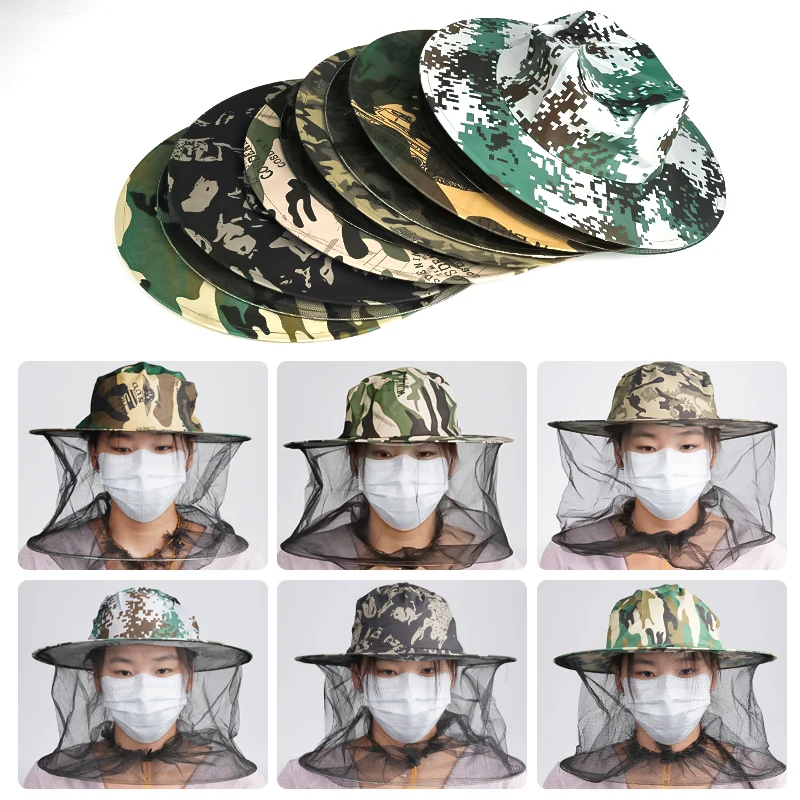 Gorro protector para apicultor, gorro antimosquitos con red oculta, repelente de malla, protección contra insectos, gorra de pesca con protección solar para exteriores para hombres y mujeres - imagen 4