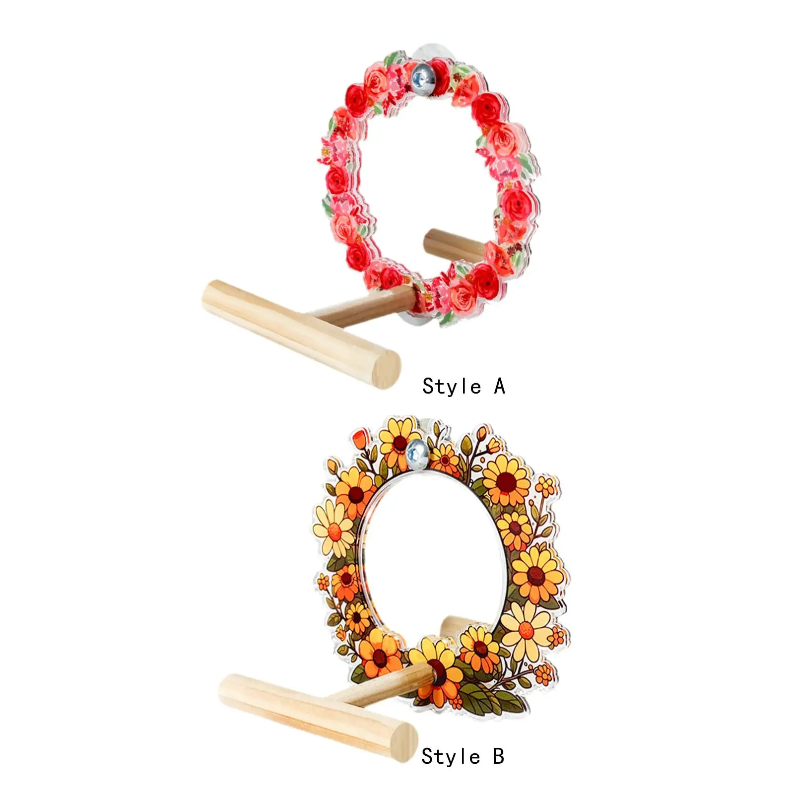 Juguete de columpio para pájaros, divertido juguete con espejo para ahorrar espacio, para canario, africano, gris, guacamayo, Finch - imagen 3