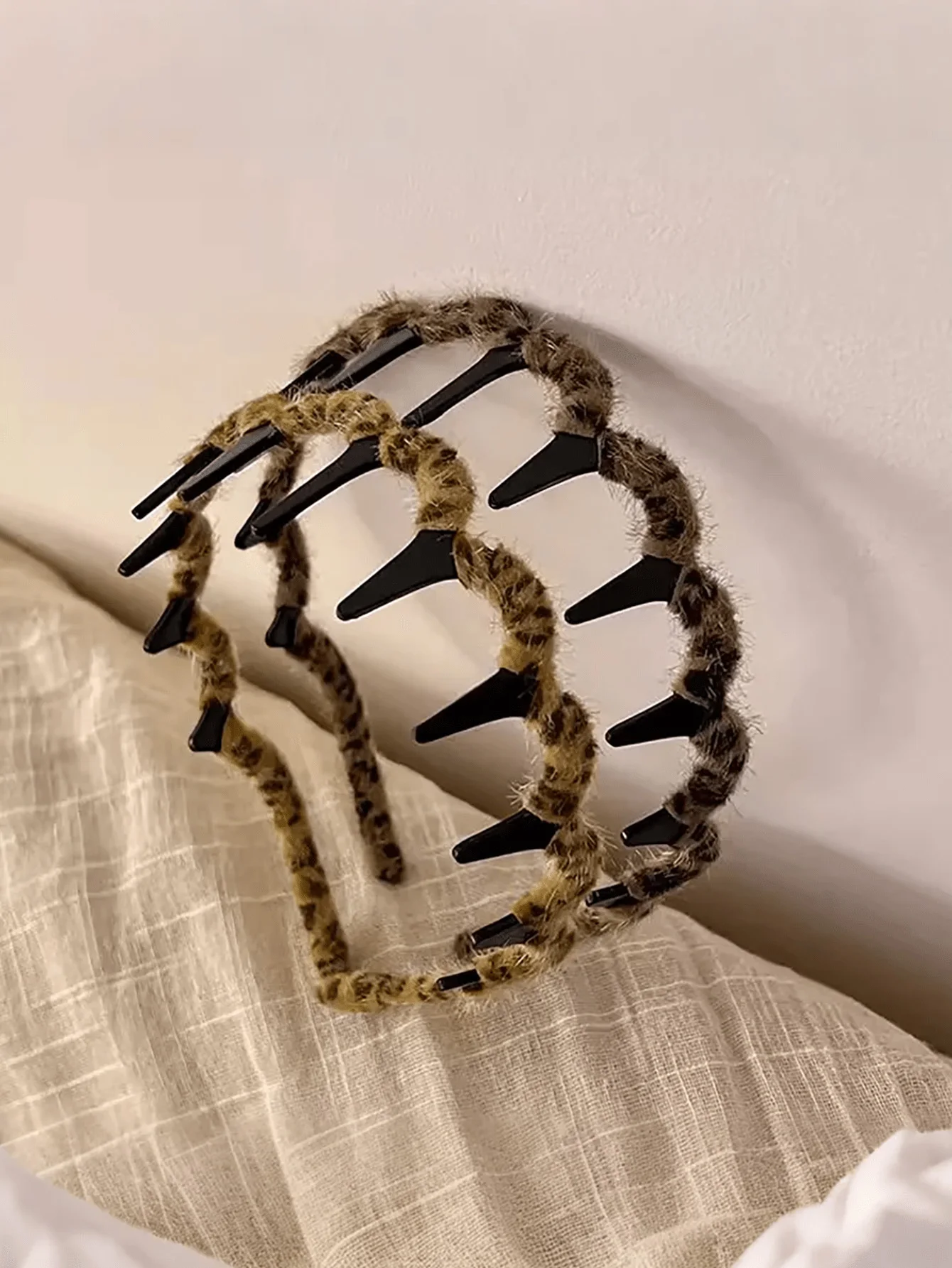 Diadema estampado leopardo antideslizante para perro mini - imagen 3