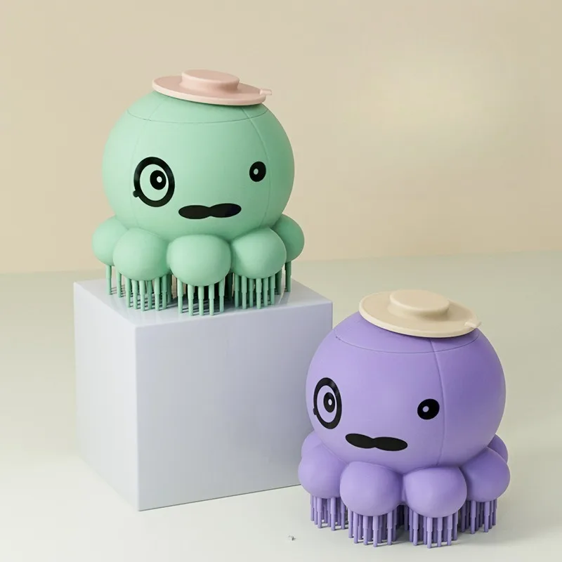 1 cepillo de baño de silicona para mascotas, cepillo de baño para frotar gatos, cepillo de masaje de baño para el cuidado del perro de limpieza profunda a la moda y hermosa - imagen 3