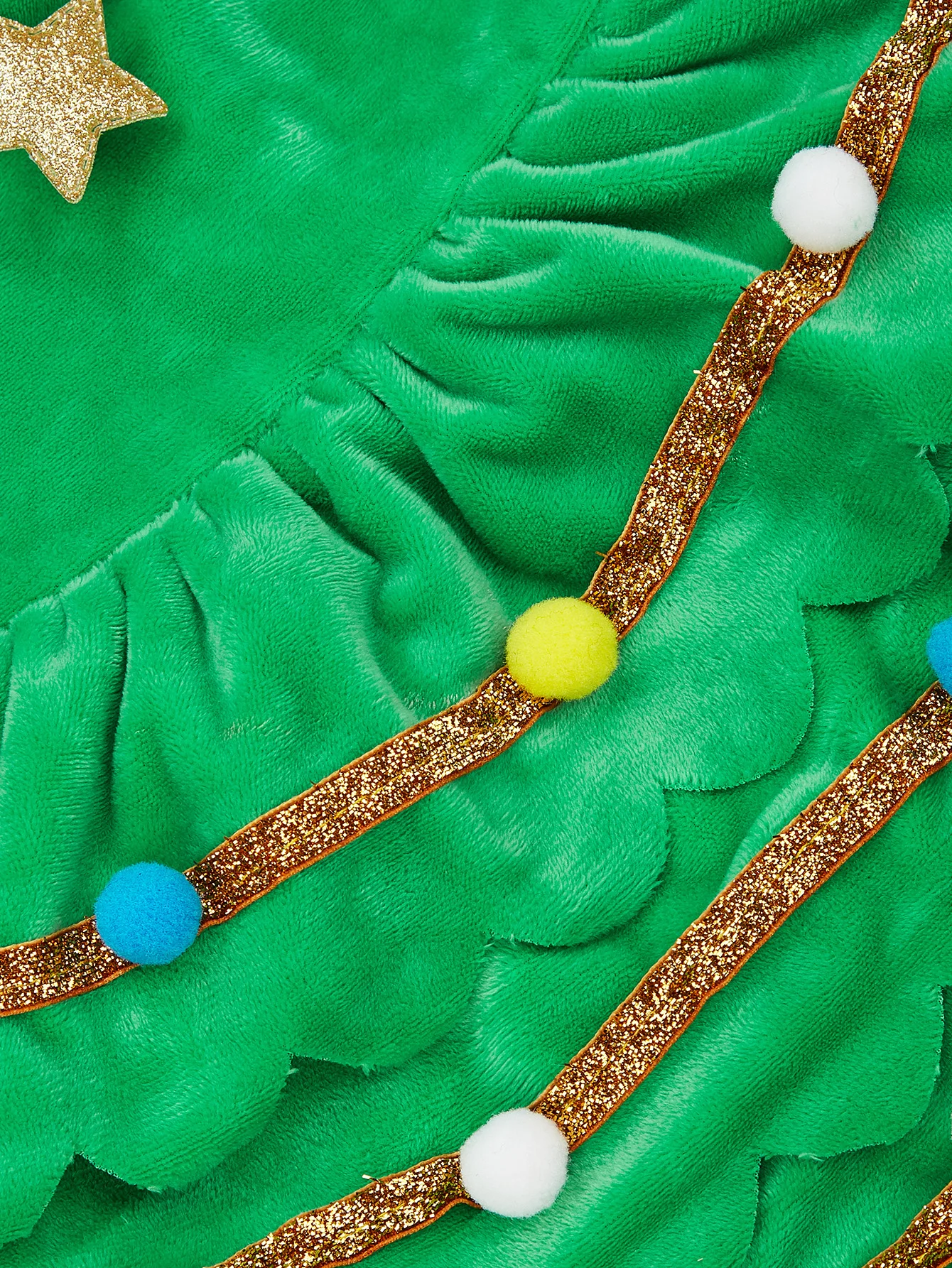 Vestidos de Cosplay de árbol de Navidad para perros, vestido de cachorro con Bola de Pelo y estrellas, ropa peluda para cachorros, fiesta de Navidad para mascotas, Gato cálido C - imagen 5