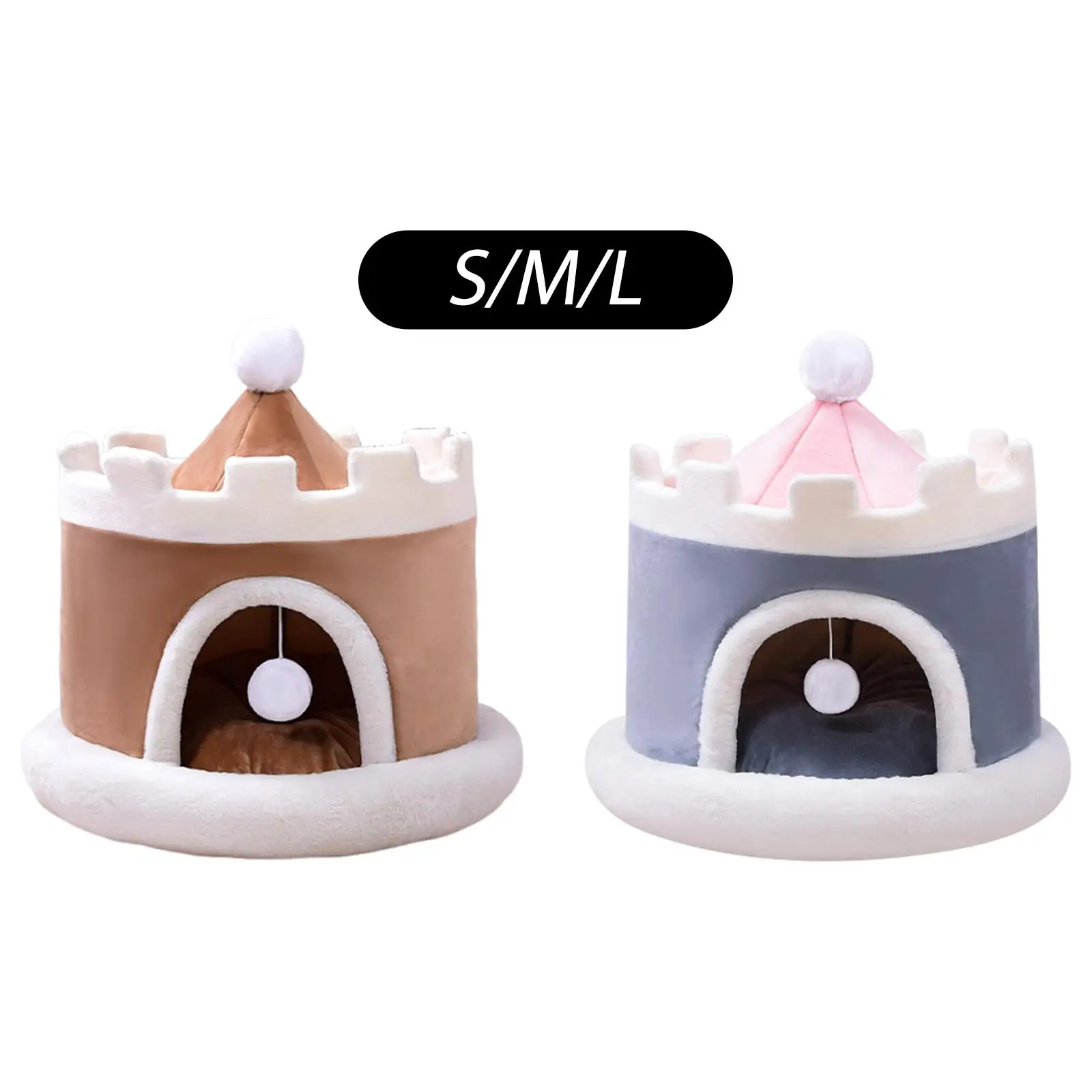 Pet Cat Bed Sleeping Bed for Indoor Cats Four Seasons Use Puppy Kennel Amusement Multifunctional Washable Dog House Cat House