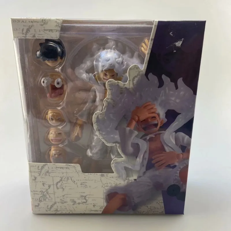 Figura de Anime de una pieza Luffy Gear 5 Sun God Nika Serise 16cm figuras de acción de juguete ornamento figura de PVC modelo coleccionable regalo para niño - imagen 3