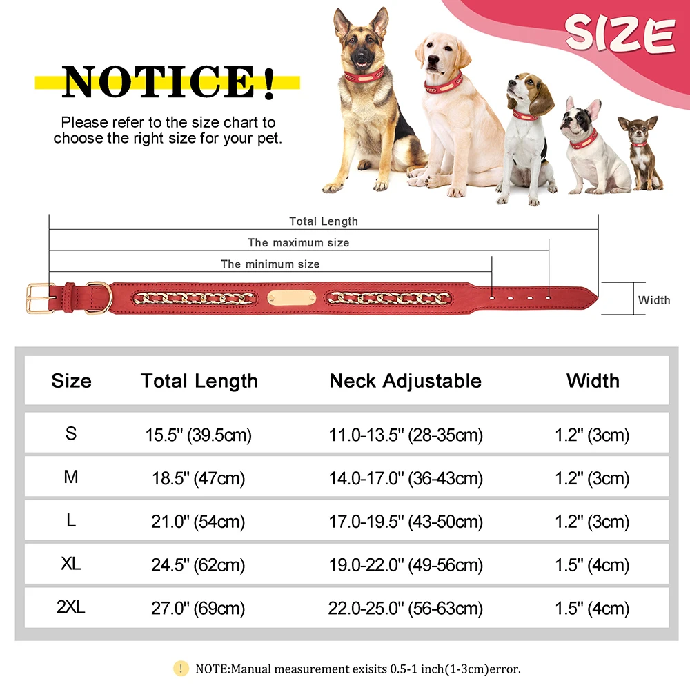 French Bulldog Pitbull collares personalizados cuero