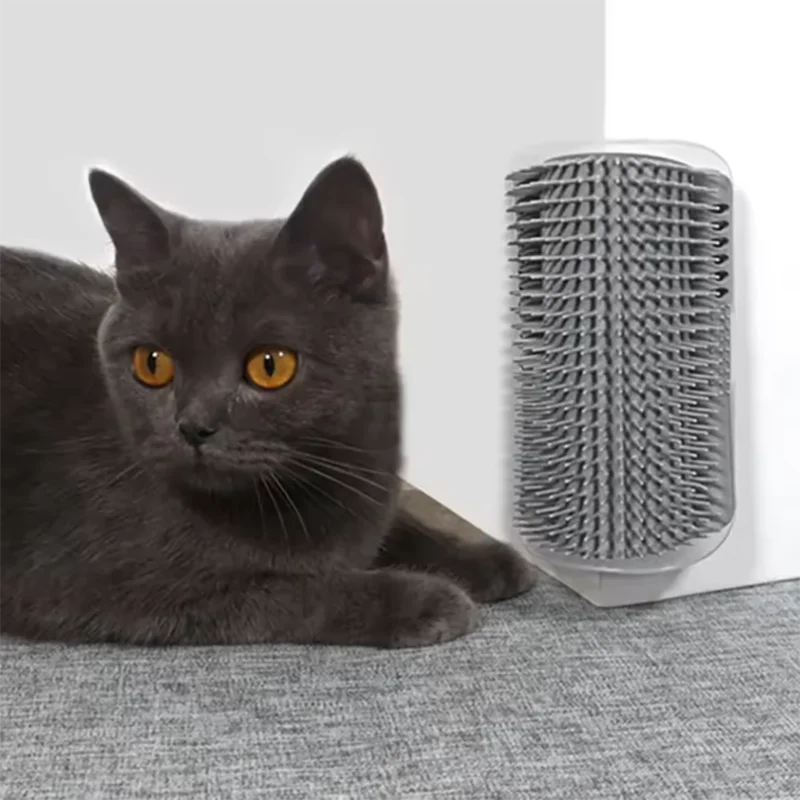 Rascador de esquina con cepillo para gatos - imagen 2