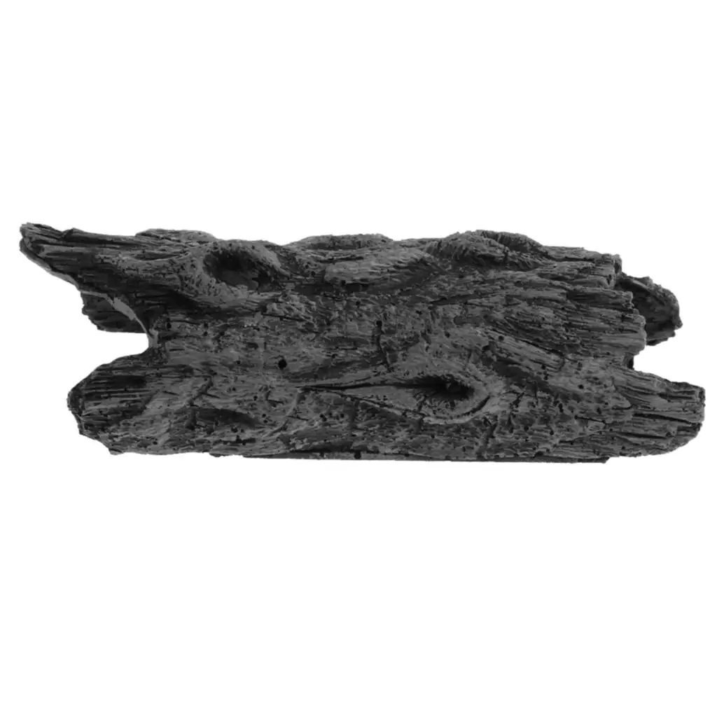 Resina para reptiles, cueva oculta, decoración de concha de árbol, acuario, tortuga, plataforma de tomar el sol, adorno para decoración de pecera de acuario - imagen 3