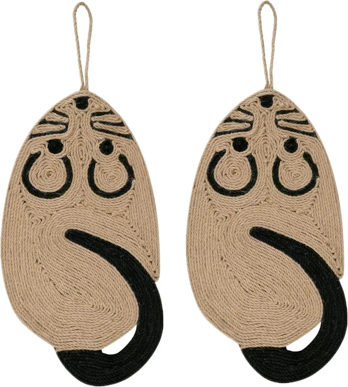 Almohadilla para rascar para gatos, almohadilla para rascar con forma de ratón divertida, alfombrilla antideslizante para rascar el suelo del gato, rascador colgante para gatos, almohadilla de Sisal - imagen 3