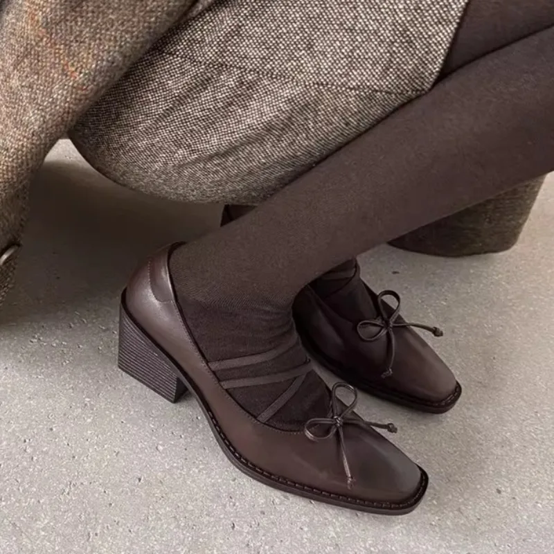 Zapatos Mary Jane para perro – Lazo punta cuadrada primavera/otoño - imagen 4