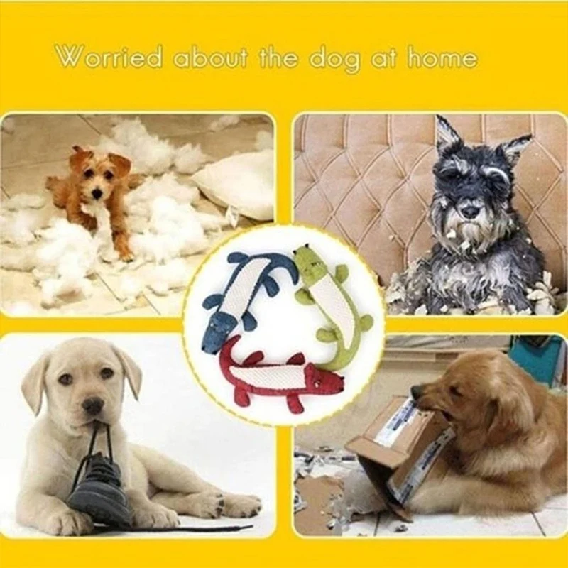 Juguete masticable para perro cocodrilo interactivo sonoro morder - imagen 3