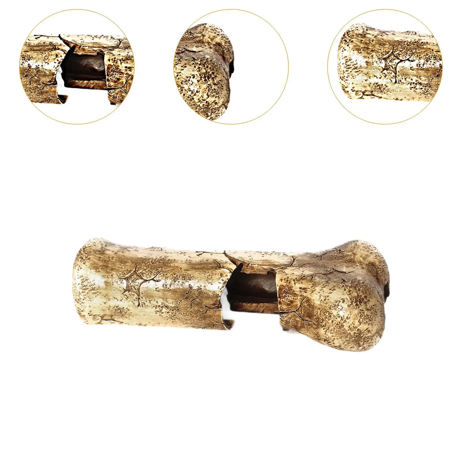 Reptile Rock Hide Cave Decorative Landscape Ornament for Fish Geckos Lizards