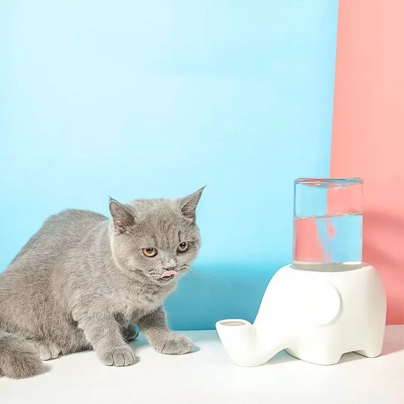 Bebedero cerámica elefante antideslizante gatos ergonómico boca pequeña