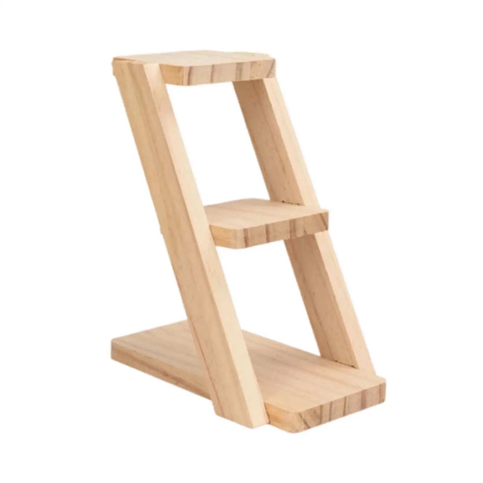 Wood Tabletop Plant Stand 3 Tier for Collectibles Figures Desktop Plant Shelf Display Rack Flower Stand for Desk Garden Bedroom