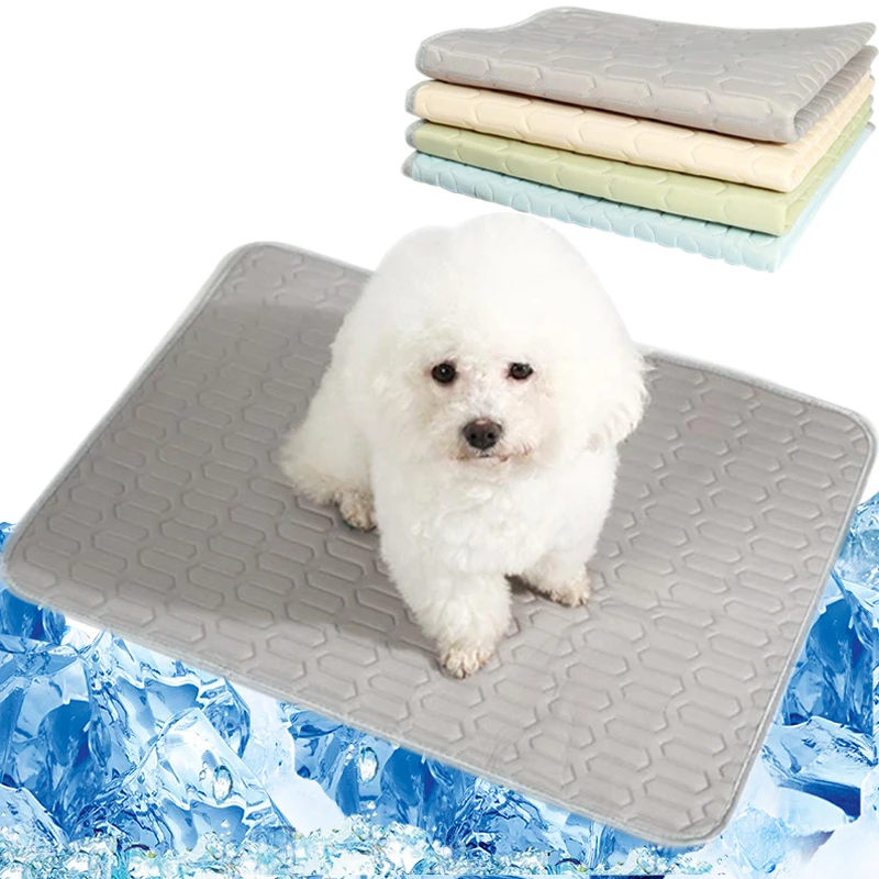 Estera refrescante para perros, cama fría de verano para mascotas, Extra grande, accesorios para mascotas, manta duradera para gatos, sofá, manta con almohadilla de hielo para gatos