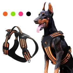 Arnés anti-tirones con mango y reflectantes para perros