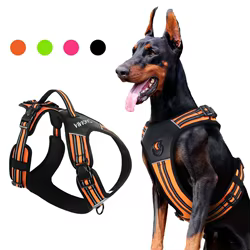 Arnés anti-tirones con mango y reflectantes para perros