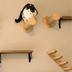 Rampa trepadora para gato – Estantes de pared con poste rascador