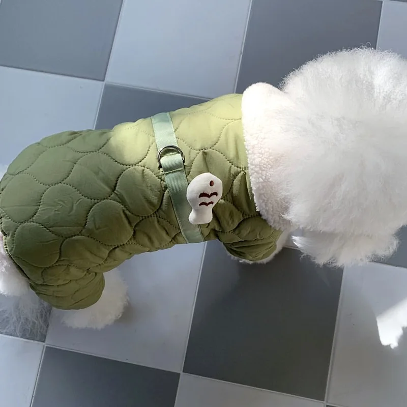 Abrigo térmico para perros pequeños Bichón Frisé – Capa invierno con cuello felpa - imagen 5