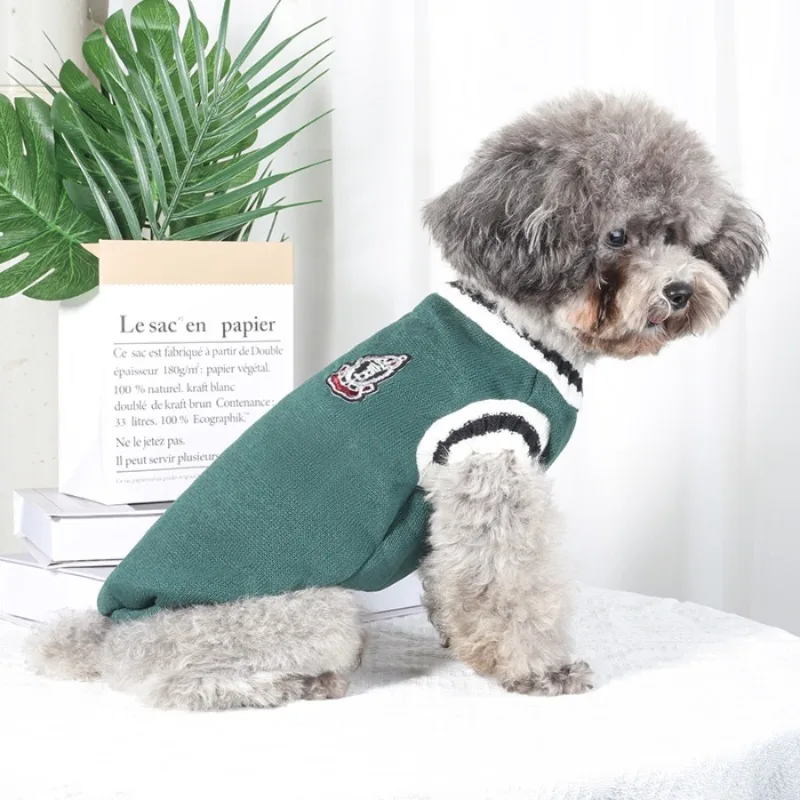 Sudadera con capucha para mascotas de estilo universitario de otoño e invierno, adecuada para gatos y perros medianos y grandes para usar en otoño e invierno - imagen 4