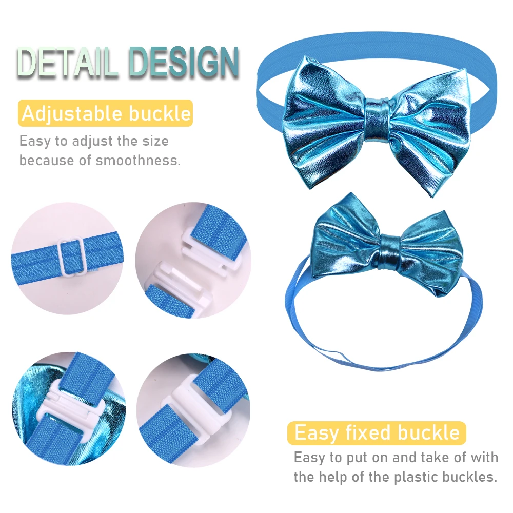 20/50 Uds pajarita grande para perro banda elástica pajarita para perros grandes para mascotas pajaritas para perros Collar accesorios de aseo para perros - imagen 3