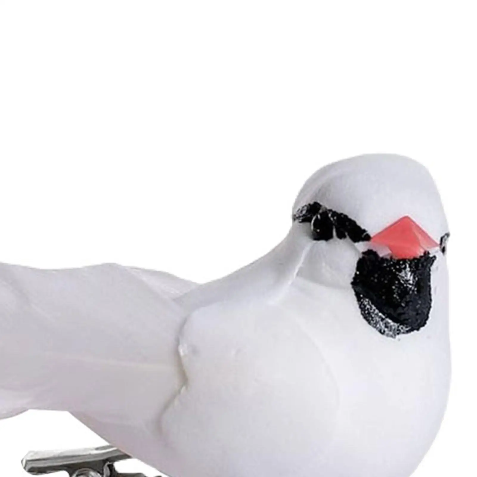 12 piezas de pájaros artificiales con clip, adornos de pájaros de simulación para jardín de hadas - imagen 5