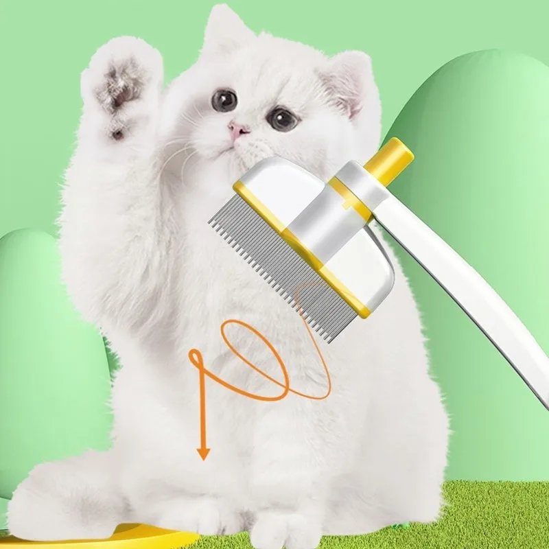 Peine para perros, cepillo ajustable para perros, removedor de pelo para mascotas, cepillo autolimpiante para gatos, peine de masaje para perros, peines automáticos para el cuidado de mascotas - imagen 3