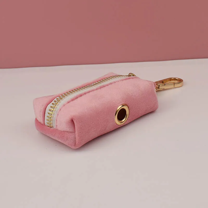 Juego de Collar y correa para perro de terciopelo rosa para perros pequeños, medianos y grandes, placa con nombre grabada personalizada, suministros para mascotas, correa para perro de terciopelo 01 - imagen 3